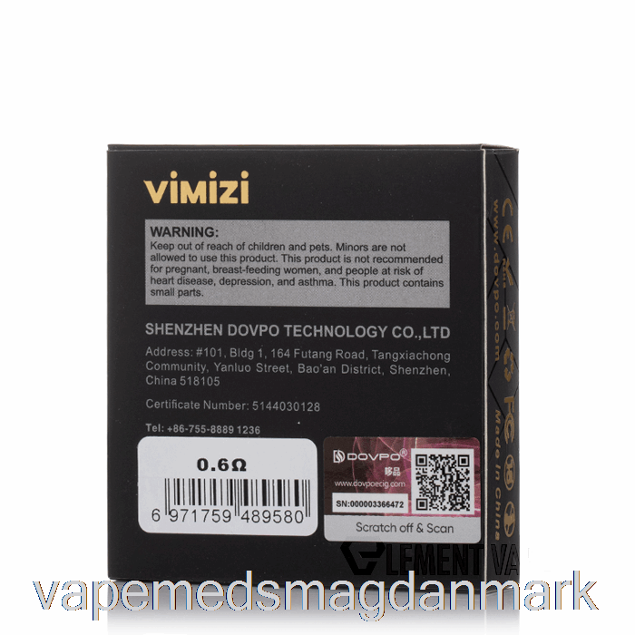 Vape Væske Dovpo Vimizi Erstatning Pods 0,6ohm Pods